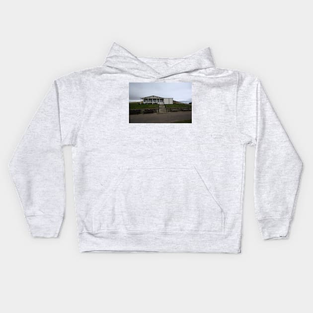 Bamburgh Cricket Pavillion Kids Hoodie by StephenJSmith